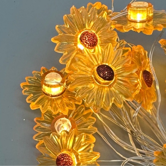 Sunflower Fairy Lights LED Fall Sunflower Light String - Picture 1 of 6